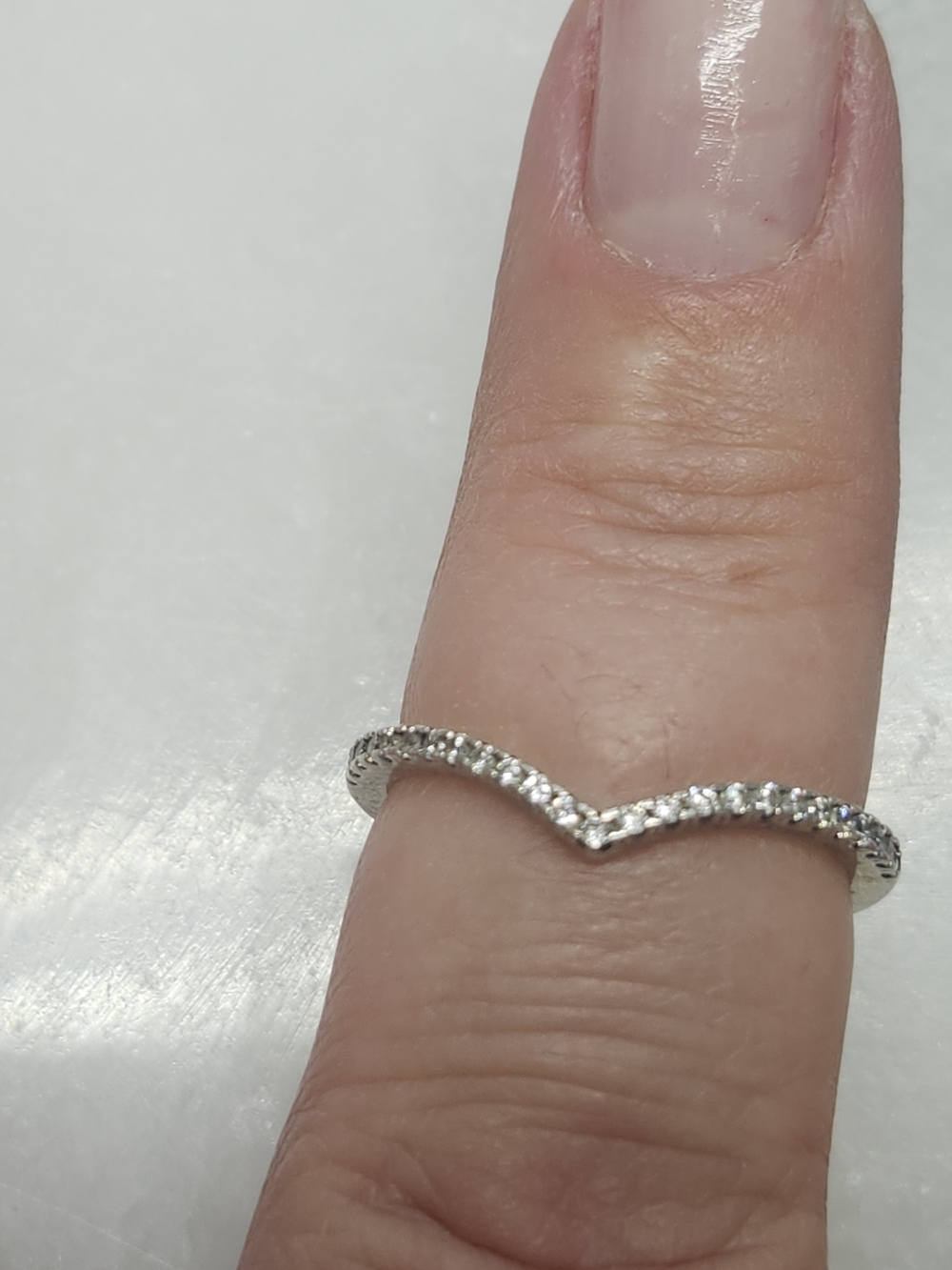 Pandora sparkling wishbone ring with cubic zirconia Sterling Silver